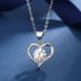 Herz-Halskette für Damen, Imitation D-Farbe Moissanit, Damen-Anhänger, Valentinstag, Muttertag, Jahrestag, Geschenk für die Freundin, Hochzeitsschmuck-Set_voghion.com