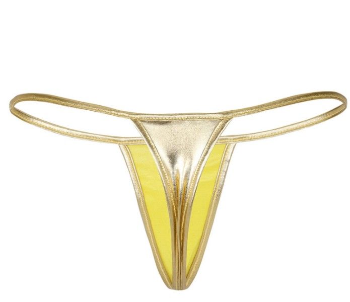 Dessous-Unterwäsche, sexy Pamas-Lackleder, durchsichtig, T-förmiges Höschen, Damen-T-Rücken, Mini-Badeanzug, Badehose_voghion.com