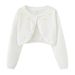 "Soft Cotton Knit Cardigan For Girls - Sunflower Embroidery Long Sleeve Open Front Sweater - Lightweight A-Class Comfort Wear For Spring Summer Fall_voghion.com