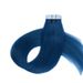 Blaue Farbe, lang, glatt, 14-24 Zoll, Tape in Haarverlängerungen, Echthaar, Tape in Echthaar, Tape in Haarverlängerungen_voghion.com