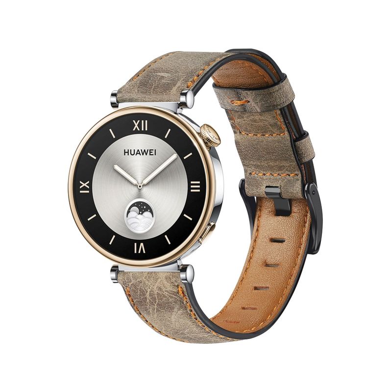 Suitable for Huawei GT4 watch strap first layer cowhide smart bracelet WATCH GT4 watch strap retro genuine leather wristband_voghion.com