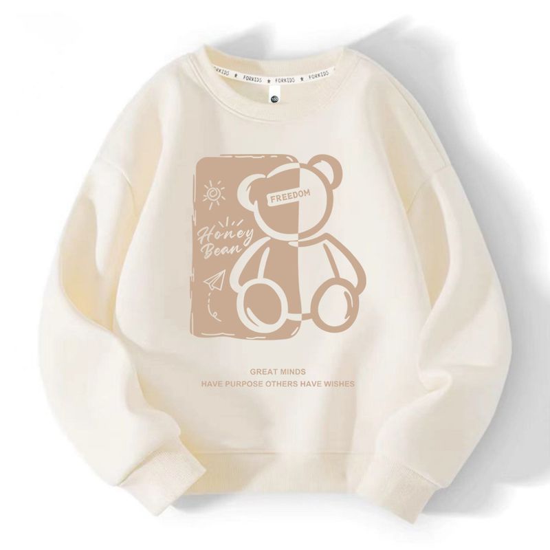 Vêtements pour enfants version ample du sweat à capuche pour enfants à col rond printemps et automne hommes et femmes_voghion.com