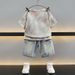 Kid's Clothing Short Sleeved Suit For Boys, Trendy And Handsome, Children's Casual And Fashionable Summer Style Clothes, 2024 New Style Boys' Clothes_voghion.com