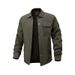 Men's Autumn Corduroy Jacket With Multiple Pockets, Slim Fit Casual Blazer For Daily Wear (Navy, Army Green, Khaki)_voghion.com