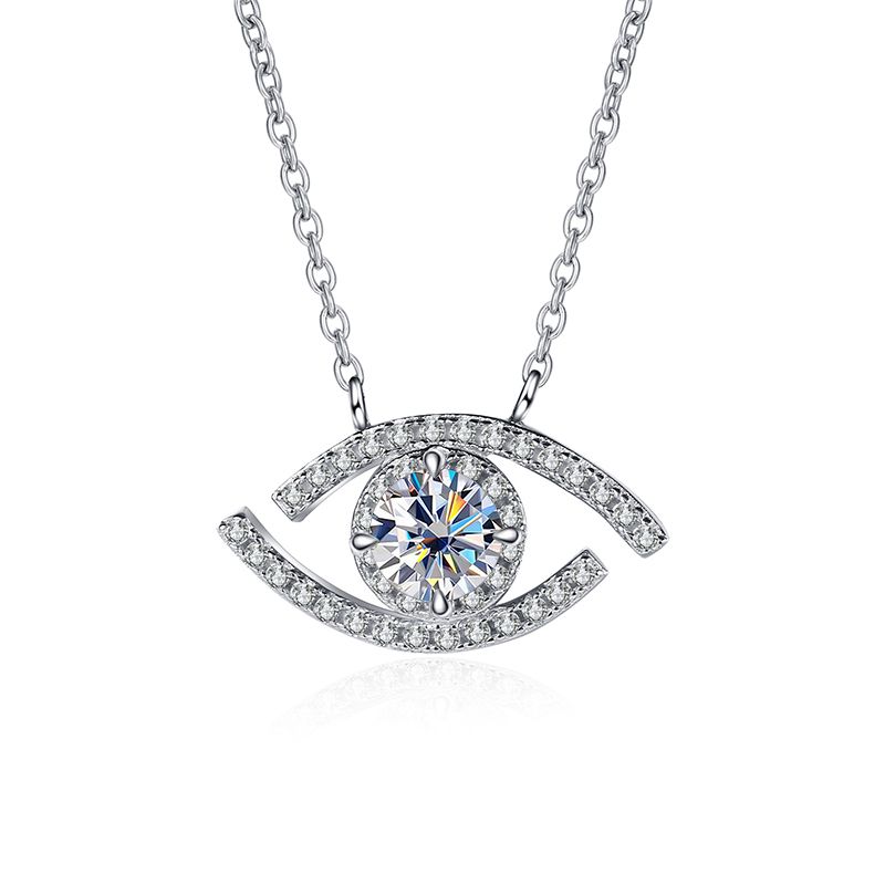 Tancise Evil Eye Moissanit-Anhänger, 0,5 Karat, idealer Schliff, Diamant-Halskette für Frauen, Sterlingsilber, Schutzschmuck, Geschenk_voghion.com