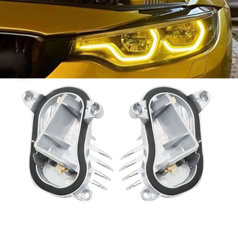 Yellow Angel Eyes DRL Adaptive LED Module For BMW F80 M3 F83 F82 M4 LCI 2018-20_voghion.com