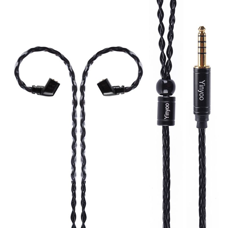 Yinyoo MMCX/2Pin/QDC 8-żyłowy kabel słuchawkowy Sier Plated Copper Wire ulepszony_voghion.com