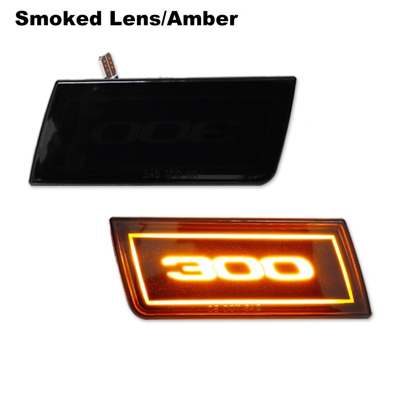 Per Chrer 300C 3D Optic 300 LED Gruppo luci di posizione laterali Indicatori di direzione Luci di parcheggio 2005-2010_voghion.com