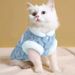 Winter Cat Dog Clothes With Buckle Sweet Bear Print Pet Plush Sweater For Small Dogs Pomeranian Chihuahua Puppy Button Jacket_voghion.com