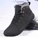 Herren-Schneestiefel mit weiter Passform, wärmeisoliert, wasserdicht, rutschfest, High-Top-Outdoor-Schuhe mit Kunstfellfutter_voghion.com