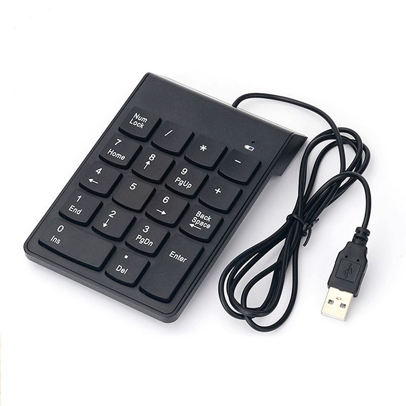 Universal USB Wired Keyboard Mini 18 Keys Digital Number Keypad For Laptop Desktop PC Computer Numpad_voghion.com