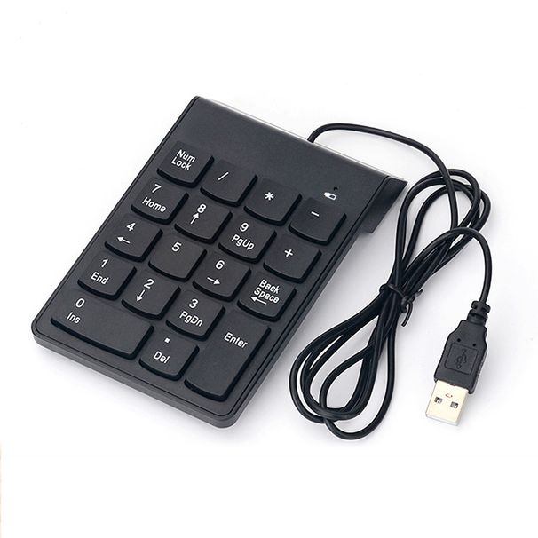 Universal USB Wired Keyboard Mini 18 Keys Digital Number Keypad For Laptop Desktop PC Computer Numpad_voghion.com