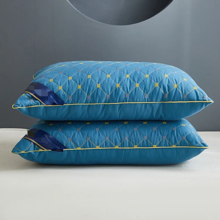 Home Meubels zijden katoenen hoog kussen zakt niet in om de nekwervel te beschermen kussen kern een paar huishoudelijke volwassen enkele kussen kern_voghion.com