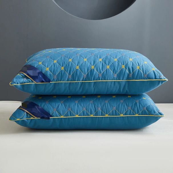 Home Meubels zijden katoenen hoog kussen zakt niet in om de nekwervel te beschermen kussen kern een paar huishoudelijke volwassen enkele kussen kern_voghion.com