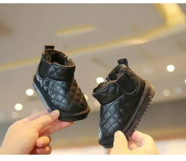 Παιδικά παπούτσια Botas Niña 2024 Νέα ζεστά βαμβακερά βελούδινα χειμωνιάτικα αντιολισθητικά μπότες χιονιού για κορίτσια και αγόρια_voghion.com