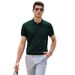 Herrenbekleidung Poloshirt V-Ausschnitt Kurzarm Strickpullover Herren Möwenkragen Sommer Eisseide_voghion.com