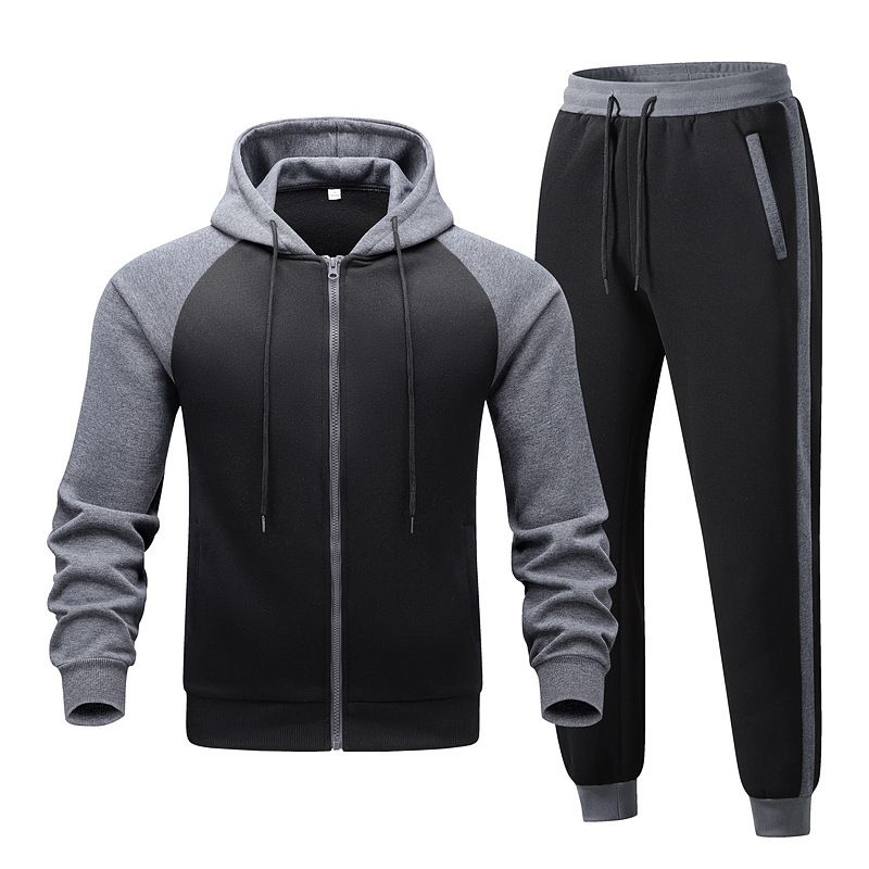 Neuer Mantel für Herbst und Winter, farblich passendes modisches Sweatshirt mit Raglanärmeln für Herren, lässiges Sportoberteil_voghion.com