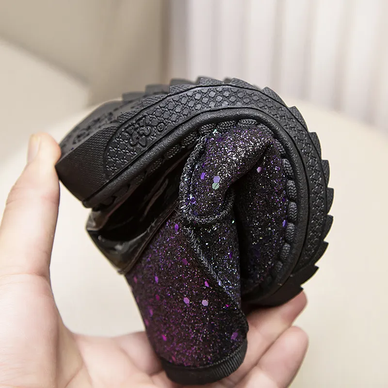 Warm Kids Snow For Children New Toddler Winter Princess Child Shoes Non-slip Flat Round Toe Boys Girls Baby Lovely Boots_voghion.com