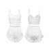 pajamas for women white lace suspenders lace shorts home sexy suit_voghion.com