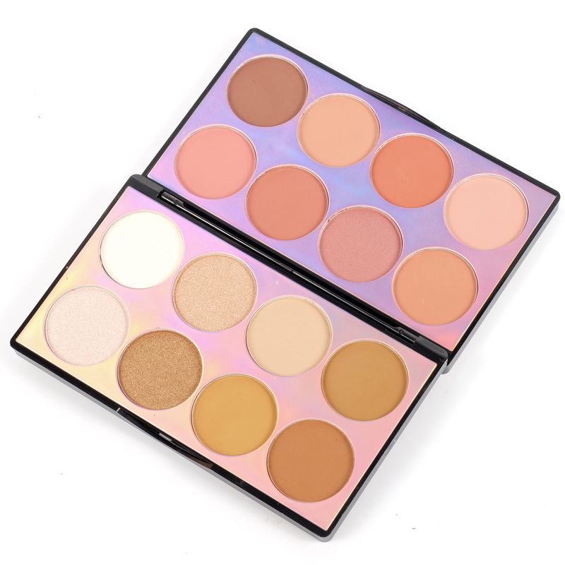 MISSROSE 8-Color Blush Highlighter + 4-Color Contour Non-Smudge Eyeshadow Makeup Palette_voghion.com