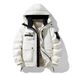 Men's Clothing Men's Winter Warm Hooded Down Jacket With Windproof Design, Loose Fit, Long Length, 85% White Duck Down Filling_voghion.com