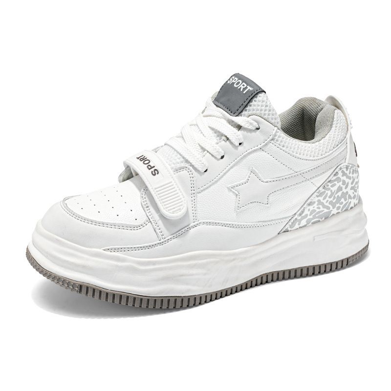 New Invisible Height 7cm Star Dissolved Shoes Niche Casual Vintage Bread Shoes Men's and Women's Fashion Board Shoes_voghion.com