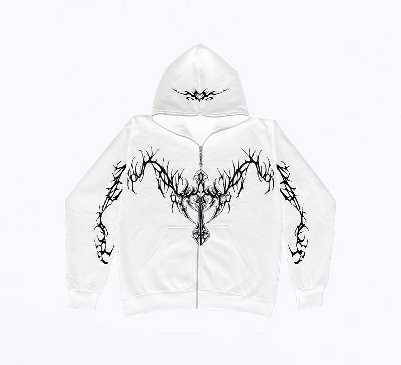 European And American Autumn And Winter New Hoodie Print Gothic Streetwear Fashion Punk Sports Y2k Hooded Sweatshirt Trend_voghion.com
