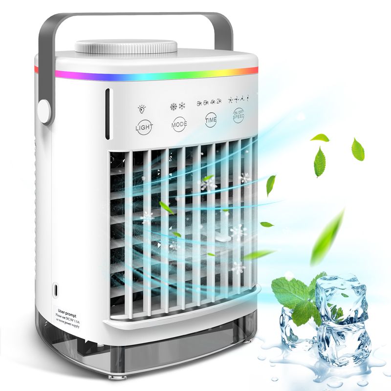 Mini ventilador de aire acondicionado, ventilador de refrigeración por agua, aire acondicionado para habitación, oficina, aire portátil móvil_voghion.com