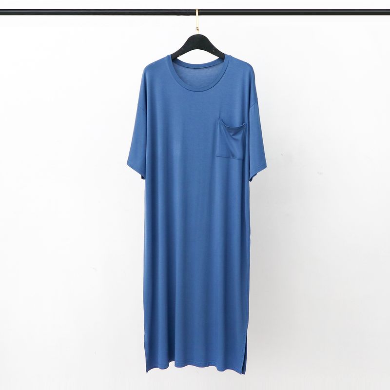 Lazy Style Men's Modal Cotton Home Clothes | Short Sleeved Knee High Mid Length Loose Plus Comfortable Home Style-L_voghion.com