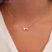 Collana con iniziale a forma di cuore minuscolo alla moda, in oro e argento, con lettera e nome, girocollo, per donne, con ciondolo, regalo di gioielli_voghion.com