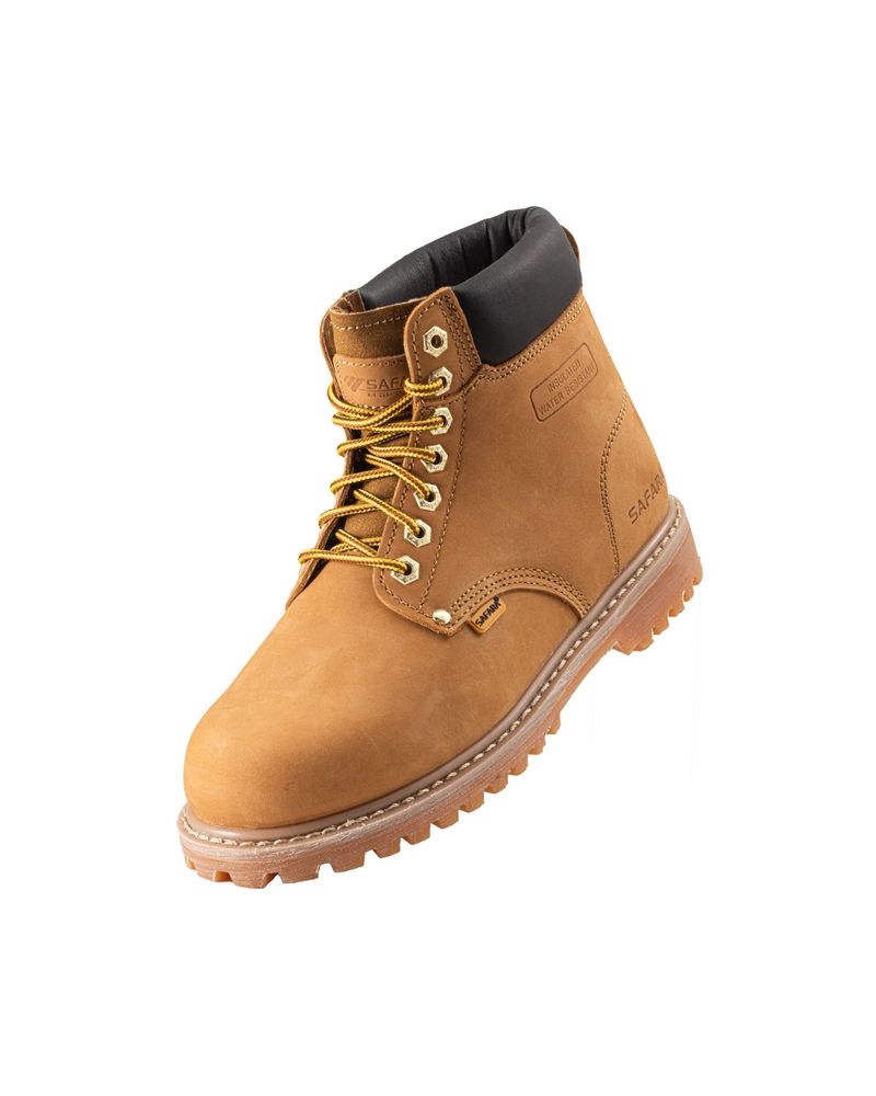 Safara Premium Wheat Nubuck Water Resistant Work Boots (R61100)_voghion.com