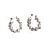Nadelfragment Silber Perle Weiß Design Sinn Unregelmäßige Ohrringe Für Frauen Einfacher Vielseitiger Ohrschmuck_voghion.com