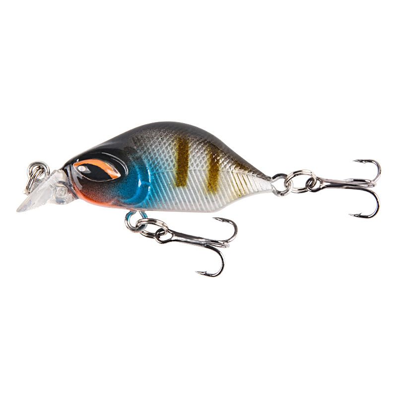 Przynęta plastikowa ABS, 10 kolorów, tonąca, miniaturowa, mikroobiektowa, mała, gruba przynęta Minnow, 4,4 cm, 3,5 g, wzmocniona, trzy haki_voghion.com