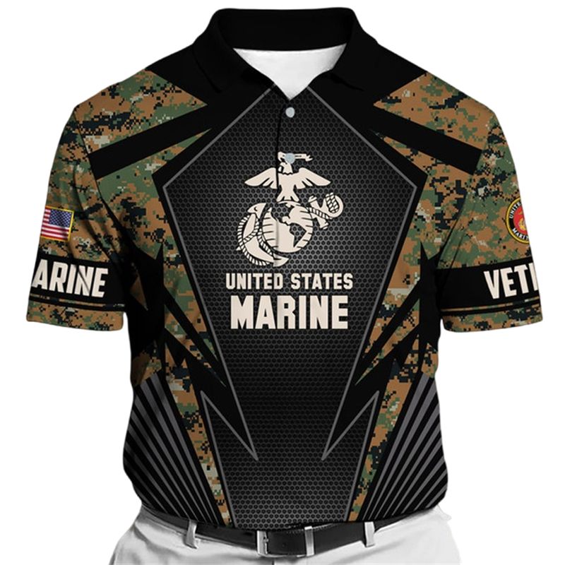 Polo moderne décontracté pour hommes à manches courtes imprimé 3d Polo décontracté street casual wear top_voghion.com