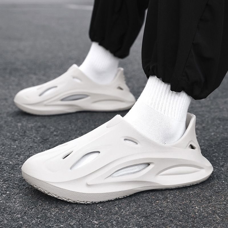 Men's Summer Soft Sole Clog Sandals With Cushioning, Sports Coconut Beach Closed-Toe Lightweight Slippers For Men_voghion.com