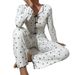 Heiß verkaufter Homewear-Pyjama mit Herz-Print und langen Ärmeln und Umlegekragen für Damen, draußen tragbar, lange Hose, zweiteilig_voghion.com
