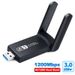 WiFi USB 3.0 Adaptörü 1300Mbps Bluetooth 4.2 Çift Bant 2.4GHz ve 5GHz Wifi Usb PC Masaüstü Dizüstü Bilgisayar Ağ Kartı Kablosuz Alıcı_voghion.com
