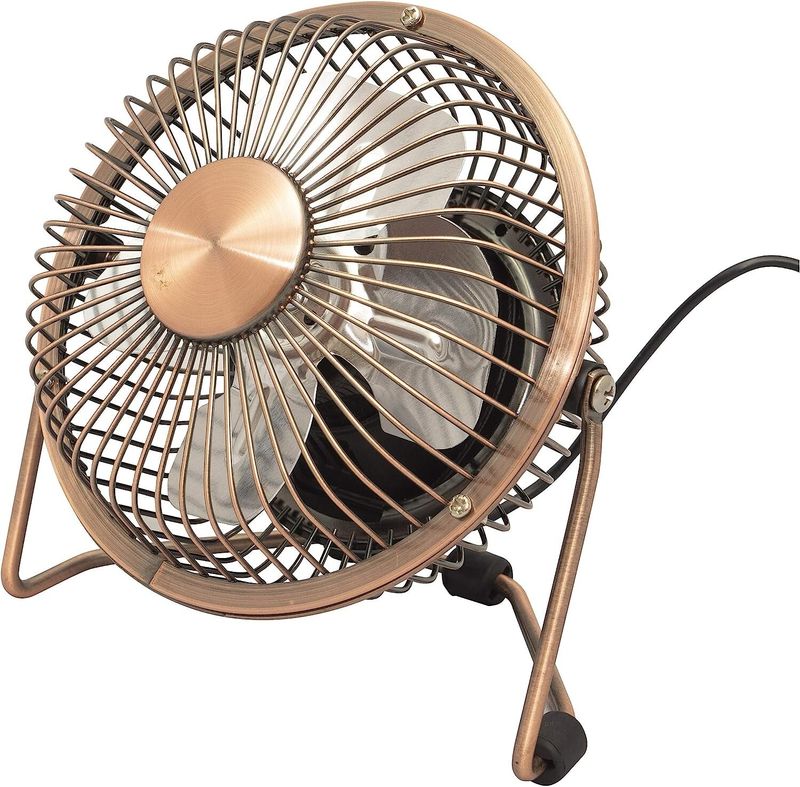 Büro-Computer-Fans 4' Mini Portable USB Powered Cooling Schreibtisch Tischventilator Kupfer_voghion.com