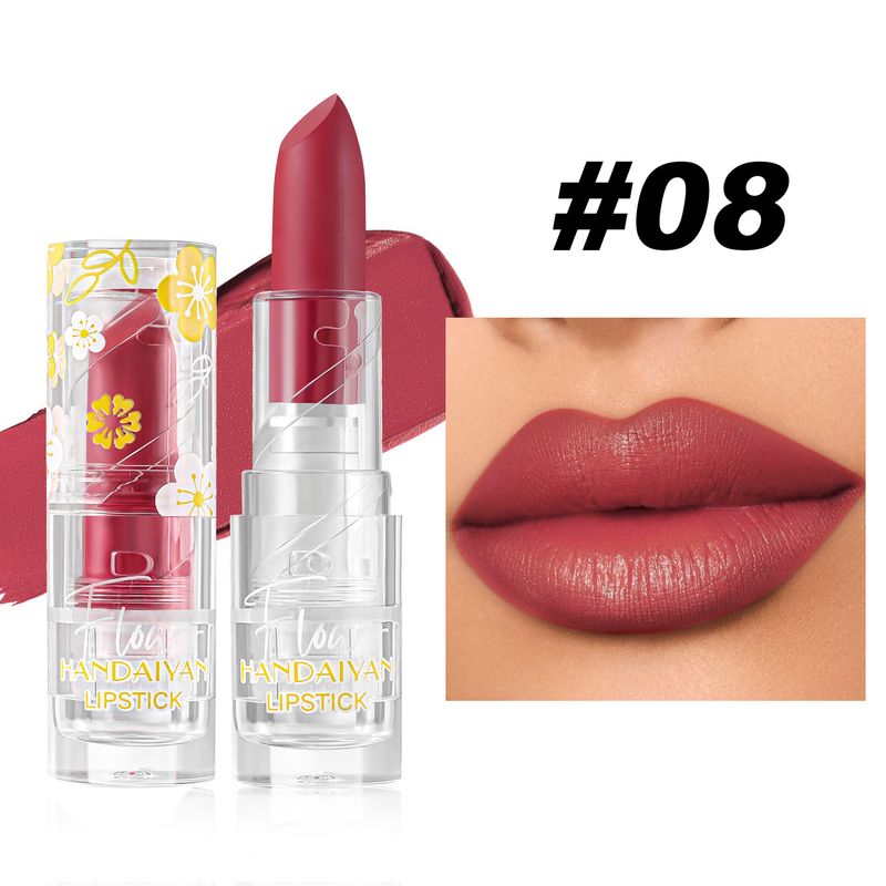 HANDAIYAN - Set di 6 rossetti opachi colorati, a lunga tenuta e non sbiadiscono, formula idratante, finitura opaca vellutata_voghion.com