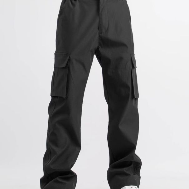 Lässige, gerade geschnittene Sommerhose für Arbeit, wasserdicht, winddicht, für den Außenbereich, Fallschirmjägerhose, Herrenstil_voghion.com