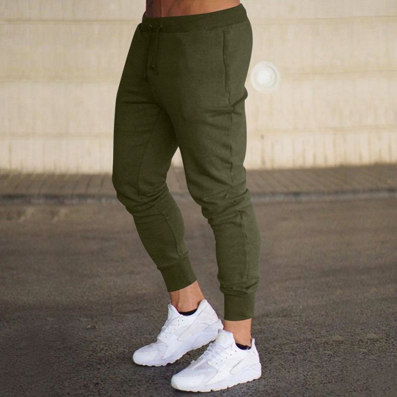 Dünne Sportleggings für Herren im Frühling und Herbst, lässige Slim Fit-Fitnesshosen, Laufhosen_voghion.com