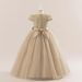 Mutter & Kinder Mädchen Kleid Prinzessin Kleid Flauschiges Kleid Schleife Blumenmädchen Hochzeitskleid Langes Kleid Kinder Ballkleid_voghion.com