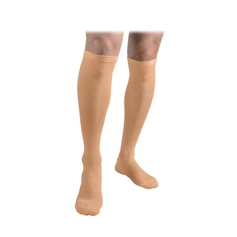 Calcetines negros para hombre y mujer, calcetín de compresión para venas varicosas, Golf, Rugby, deportes de senderismo, antifatiga, conducción, viajes, vuelo_voghion.com