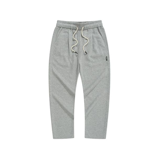 Herrenbekleidung Dengjue Herren Herbst weiche und bequeme plissierte Freizeithose für Männer und Frauen High-End einfarbig locker gerade drapierte Jogginghose_voghion.com