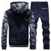 Men's Thick Fleece Hoodie Suit Sports Casual Men's Coat_voghion.com