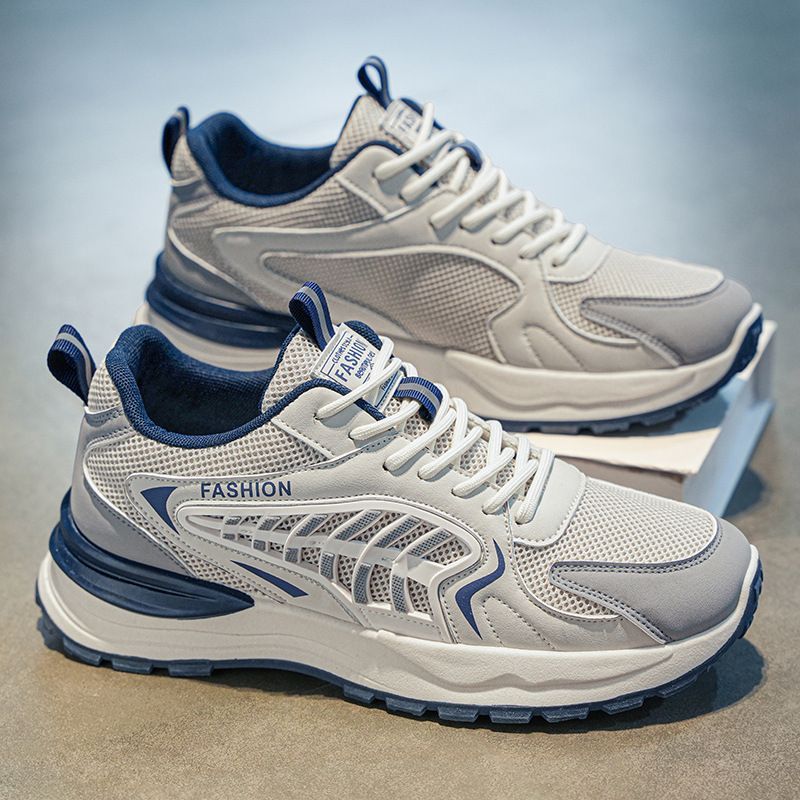 Unbeatable Quality Autumn New Breathable Mesh Sports Men's Korean Version Versatile Thick Sole Casual Dad Trendy Shoes_voghion.com