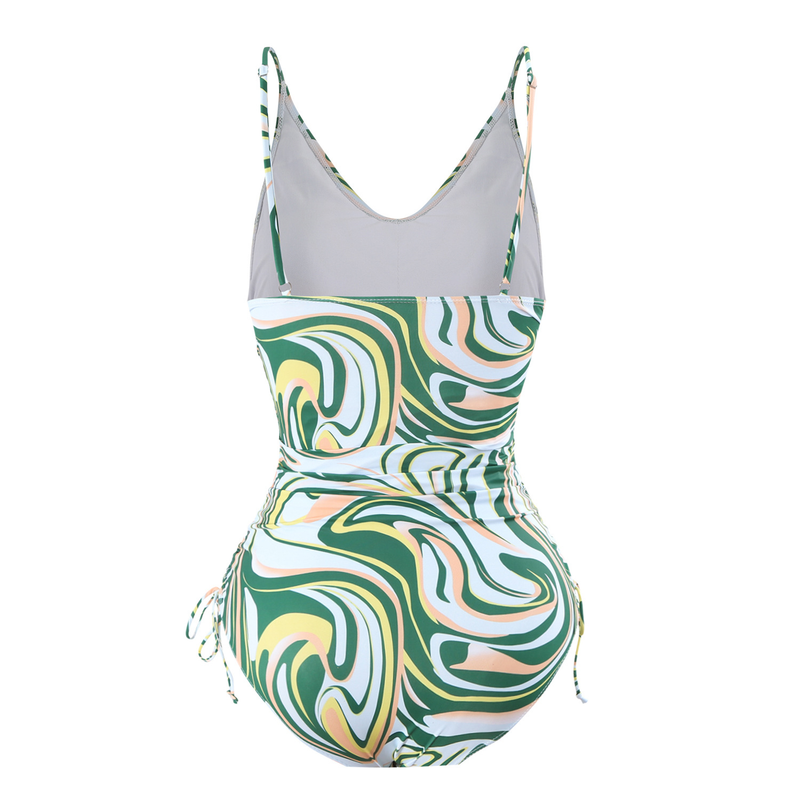 Zwangerschapsstropdas voor dames met diepe V-rugloze bikini, comfortabel, niet-dradig buikzwempak uit één stuk_voghion.com