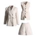 GraceChic 2025 New Fashion Casual Suit Set: Blazer Slim Vest + Short Trousers For Women In Autumn_voghion.com