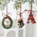 NUCHI Resin Snowman Wreath - Wooden Bell Hanging Christmas Tree Ornament_voghion.com