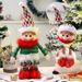Festliche Weihnachtselfenpuppe mit dehnbaren Beinen – Rot-grüne Weihnachtsdekoration für Zuhause, Büro und Partys_voghion.com